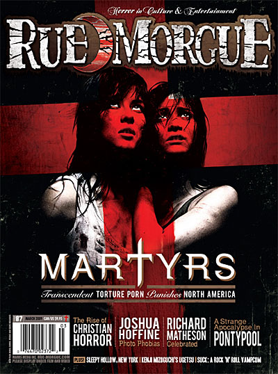 RUE MORGUE magazine side cover Issue 87 March 2009