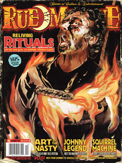 RUE MORGUE magazine side cover Issue 96 December 2009