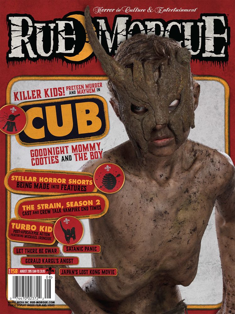 RUE MORGUE magazine side cover Issue 158 August 2015