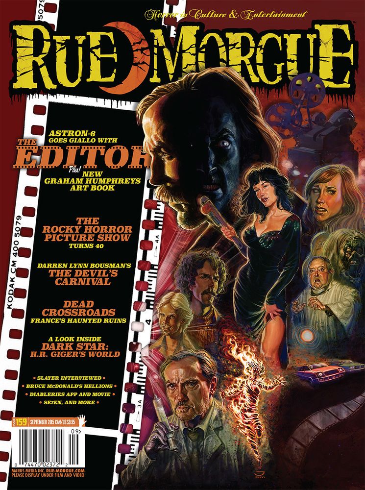 RUE MORGUE magazine side cover Issue 159 September 2015