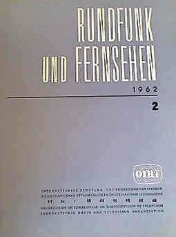 RUNDFUNK UND FERNSEHEN magazine side cover Issue 2  1962