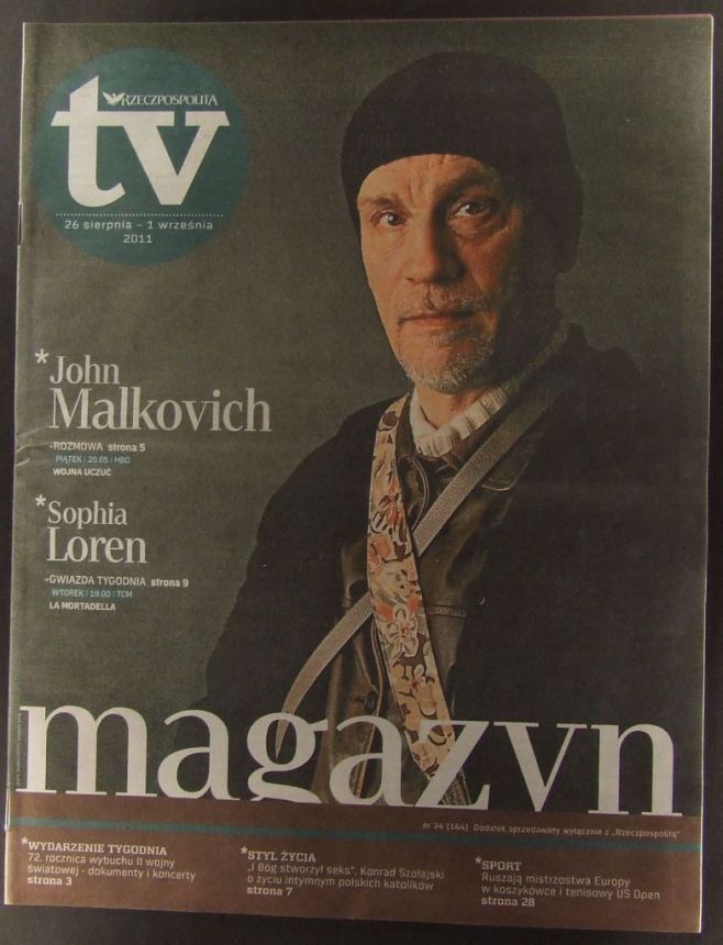 RZECZPOSPOLITA TV magazine side cover 26 August 2011