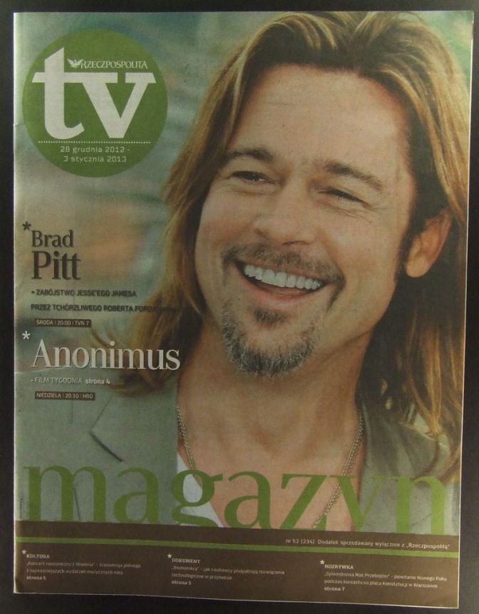 RZECZPOSPOLITA TV magazine side cover 28 December 2012