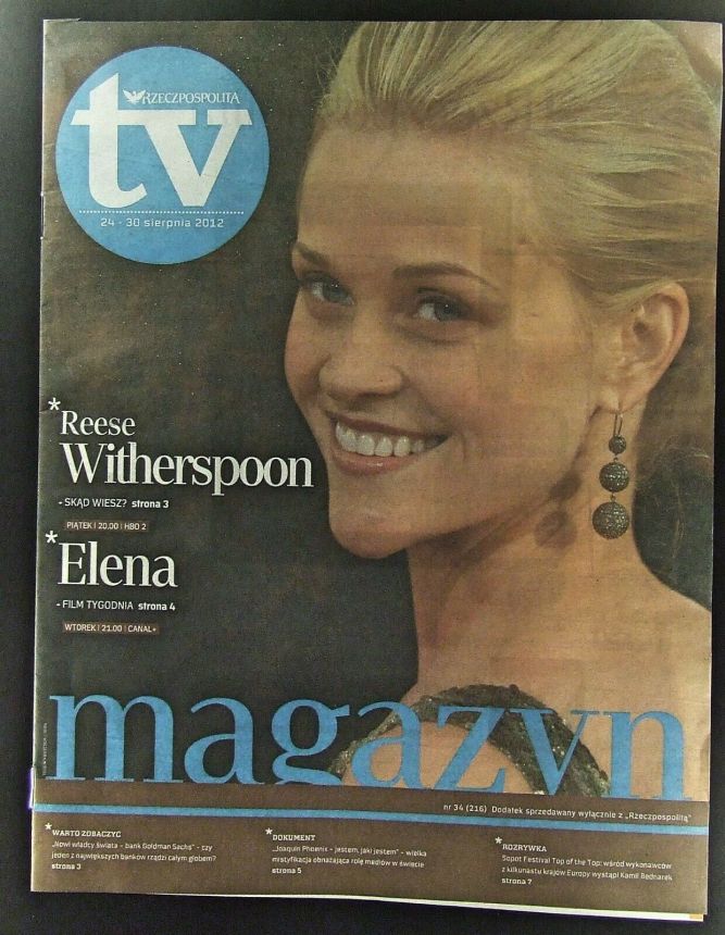 RZECZPOSPOLITA TV magazine side cover 24 August 2012