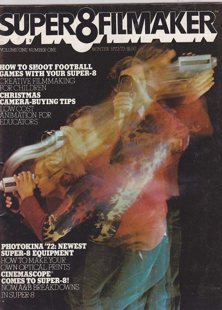 SUPER 8 FILMAKER magazine side cover  Vol 1 #1 Winter 1972