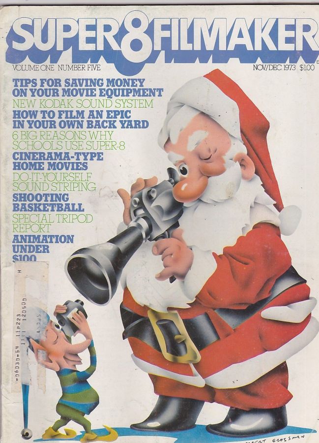 SUPER 8 FILMAKER magazine side cover  Vol 1 #5 November-December 1973