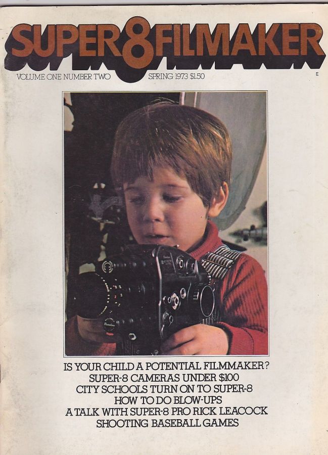 SUPER 8 FILMAKER magazine side cover  Vol 1 #2 Spring 1973