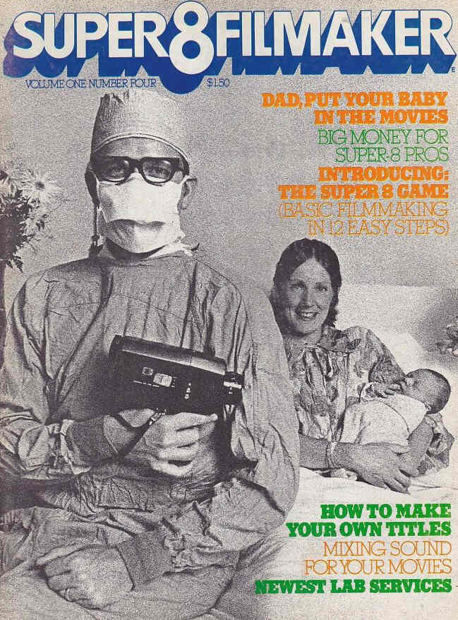SUPER 8 FILMAKER magazine side cover  Vol 1 #4 Winter 1973
