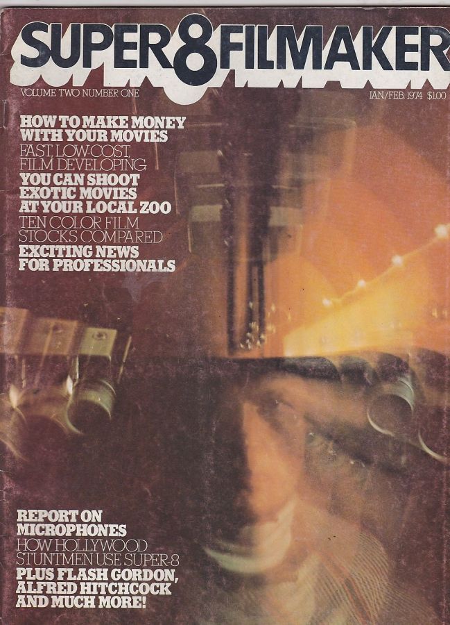 SUPER 8 FILMAKER magazine side cover  Vol 2 #1 January-February 1974