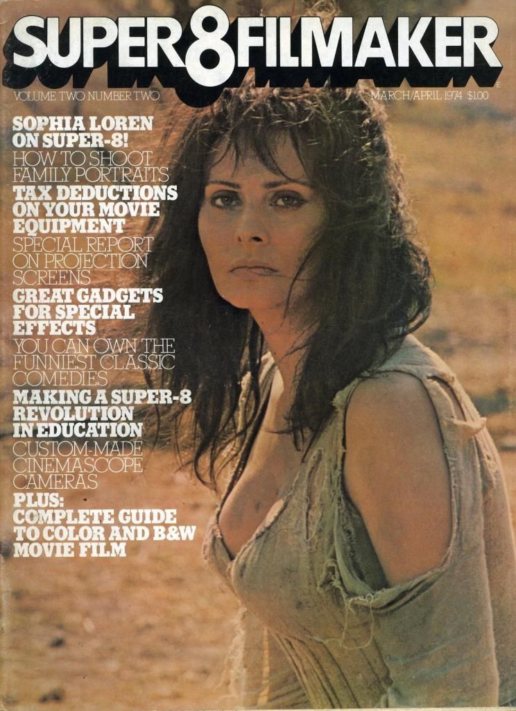 SUPER 8 FILMAKER magazine side cover  Vol 2 #2 March-April 1974