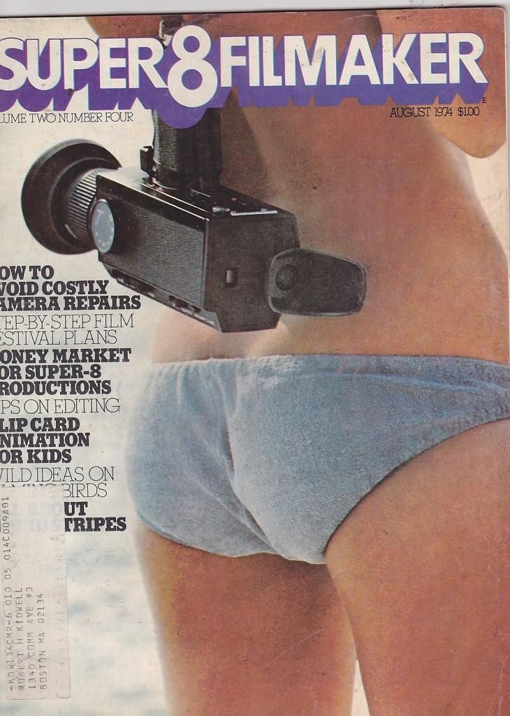 SUPER 8 FILMAKER magazine side cover  Vol 2 #4 August 1974