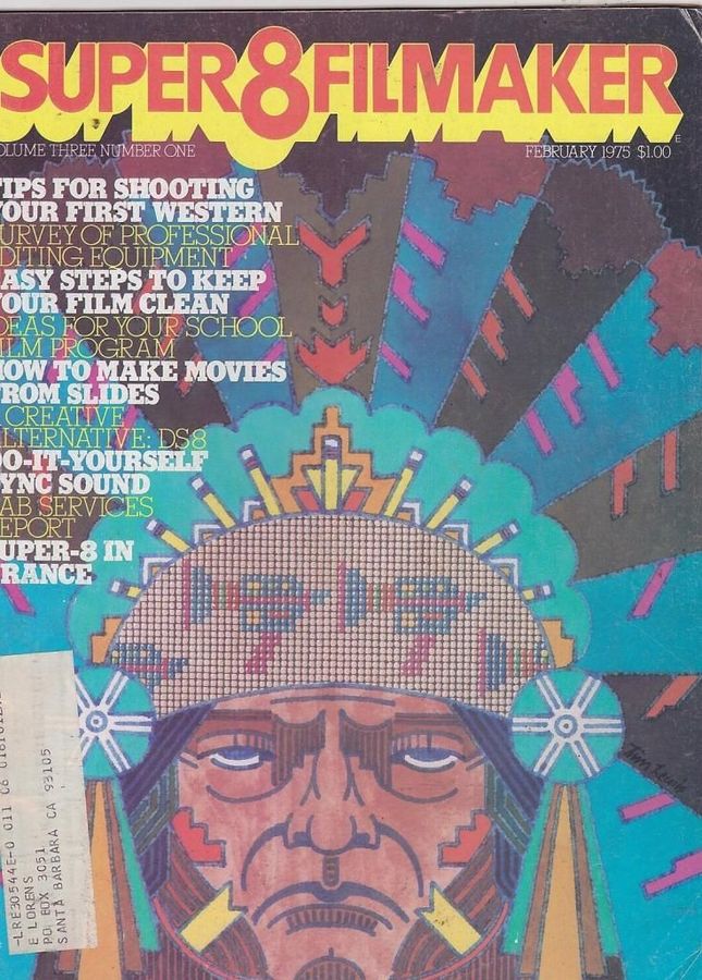 SUPER 8 FILMAKER magazine side cover  Vol 3 #1 February 1975