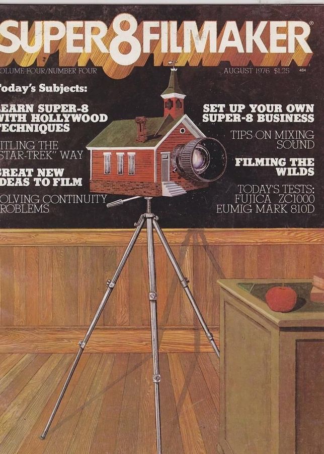 SUPER 8 FILMAKER magazine side cover  Vol 4 #4 August 1976