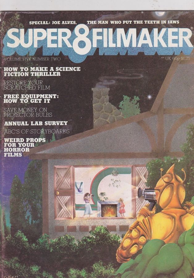 SUPER 8 FILMAKER magazine side cover  Vol 5 #2 March-April 1977