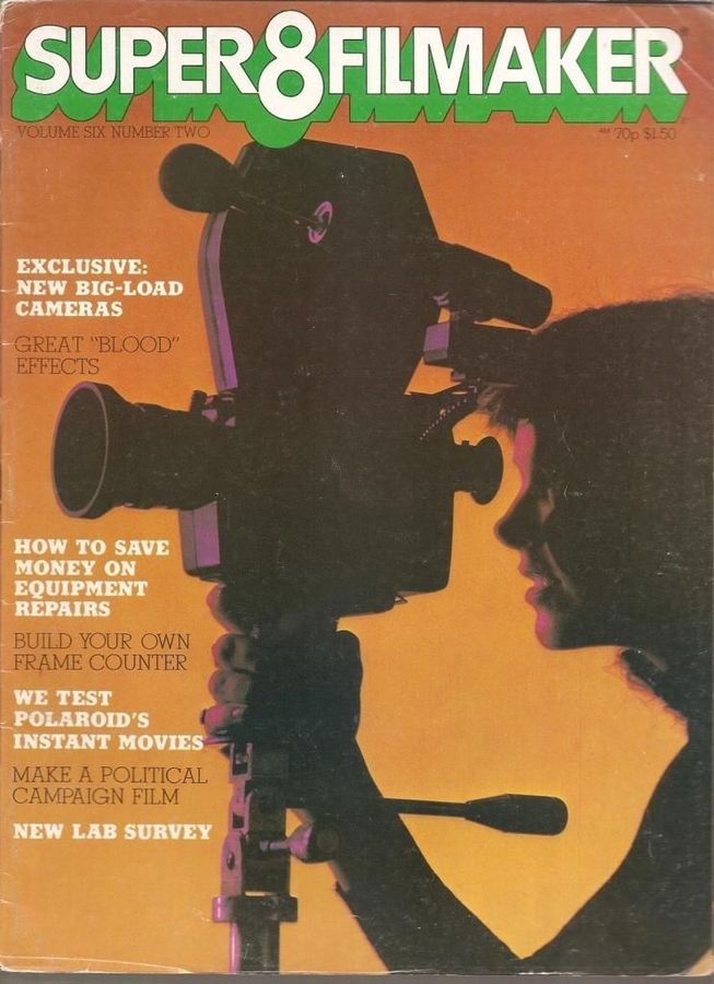 SUPER 8 FILMAKER magazine side cover  Vol 6 #2 March-April 1978