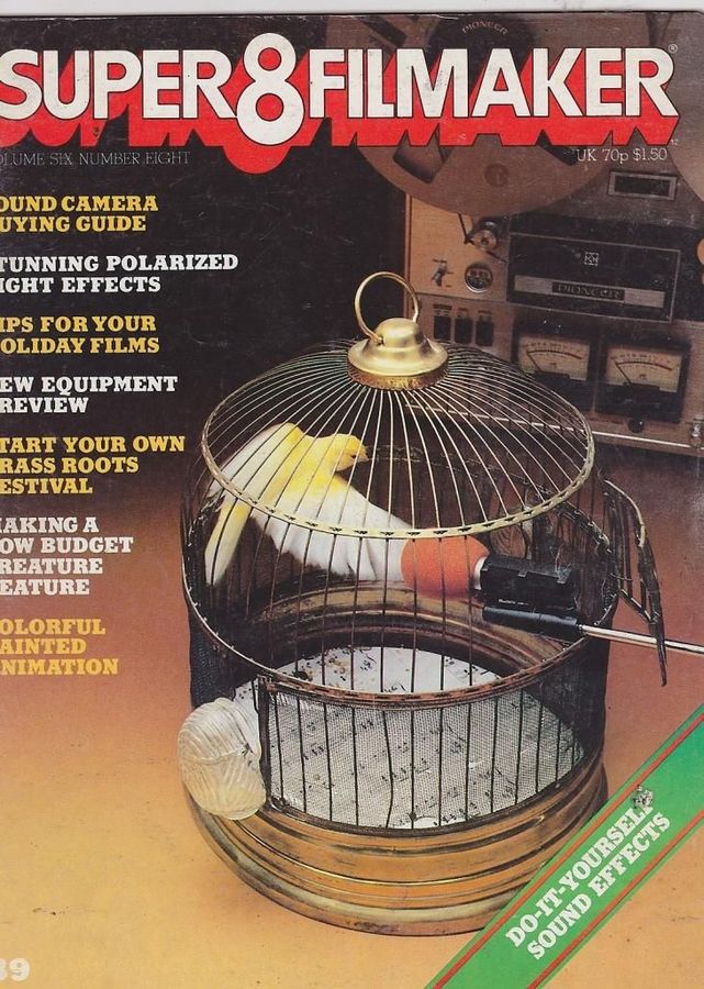 SUPER 8 FILMAKER magazine side cover  Vol 6 #8 December 1978