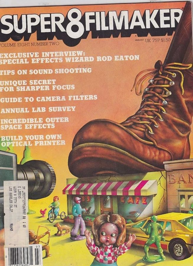 SUPER 8 FILMAKER magazine side cover  Vol 8 #2 March-April 1980
