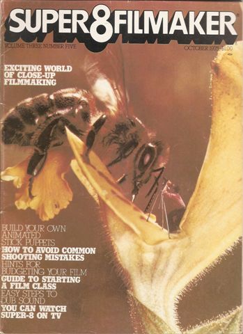 SUPER 8 FILMAKER magazine side cover  Vol 3 #5 October 1975