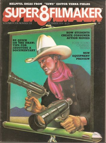 SUPER 8 FILMAKER magazine side cover  Vol 4 #6 December 1976