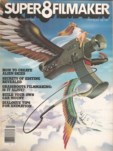 SUPER 8 FILMAKER magazine side cover  Vol 9 #2 March-April 1981