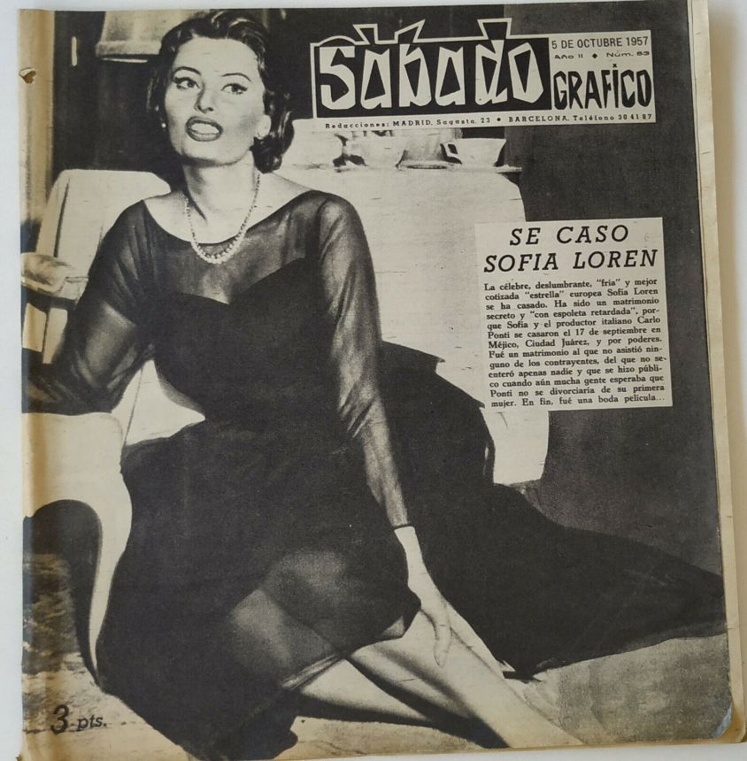 SABADO GRAFICO magazine side cover Issue 53 5 October 1957
