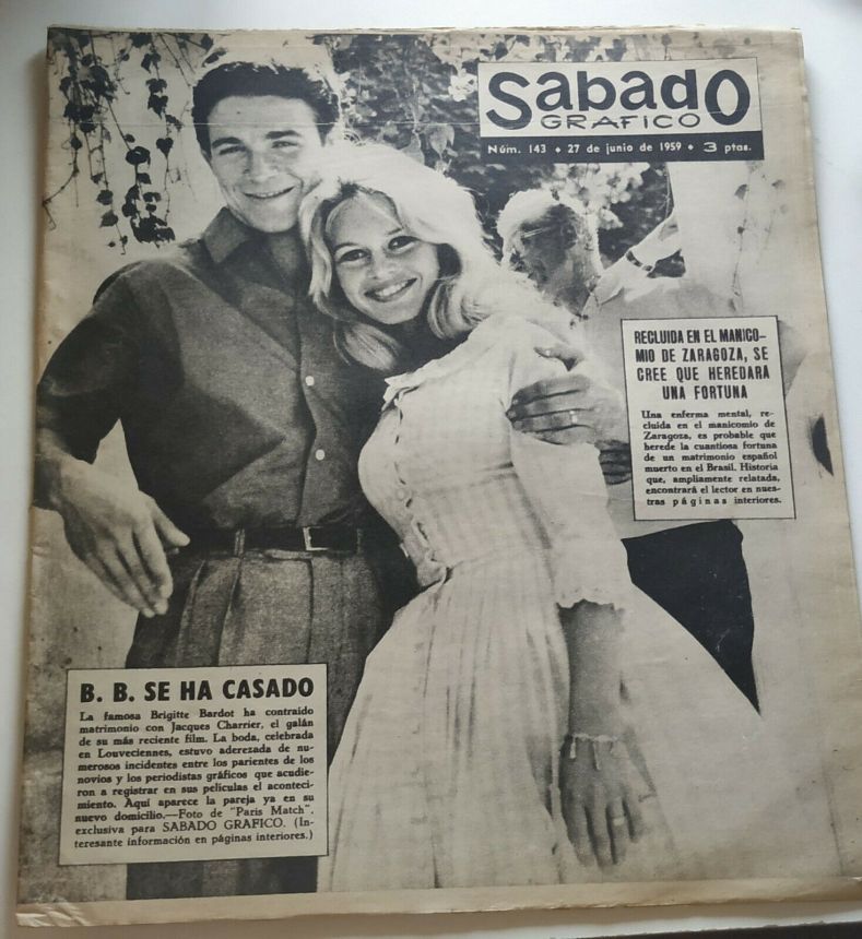 SABADO GRAFICO magazine side cover Issue 143 27 June 1959
