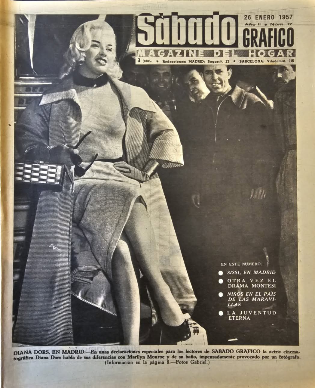 SABADO GRAFICO magazine side cover Issue 17 26 January 1957