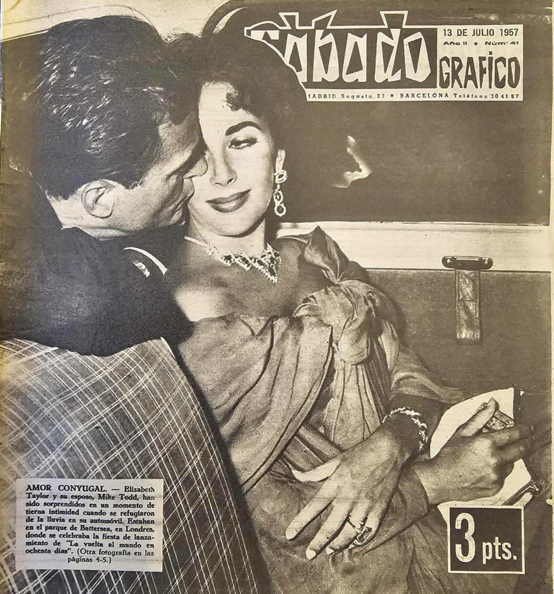 SABADO GRAFICO magazine side cover Issue 41 13 July 1957