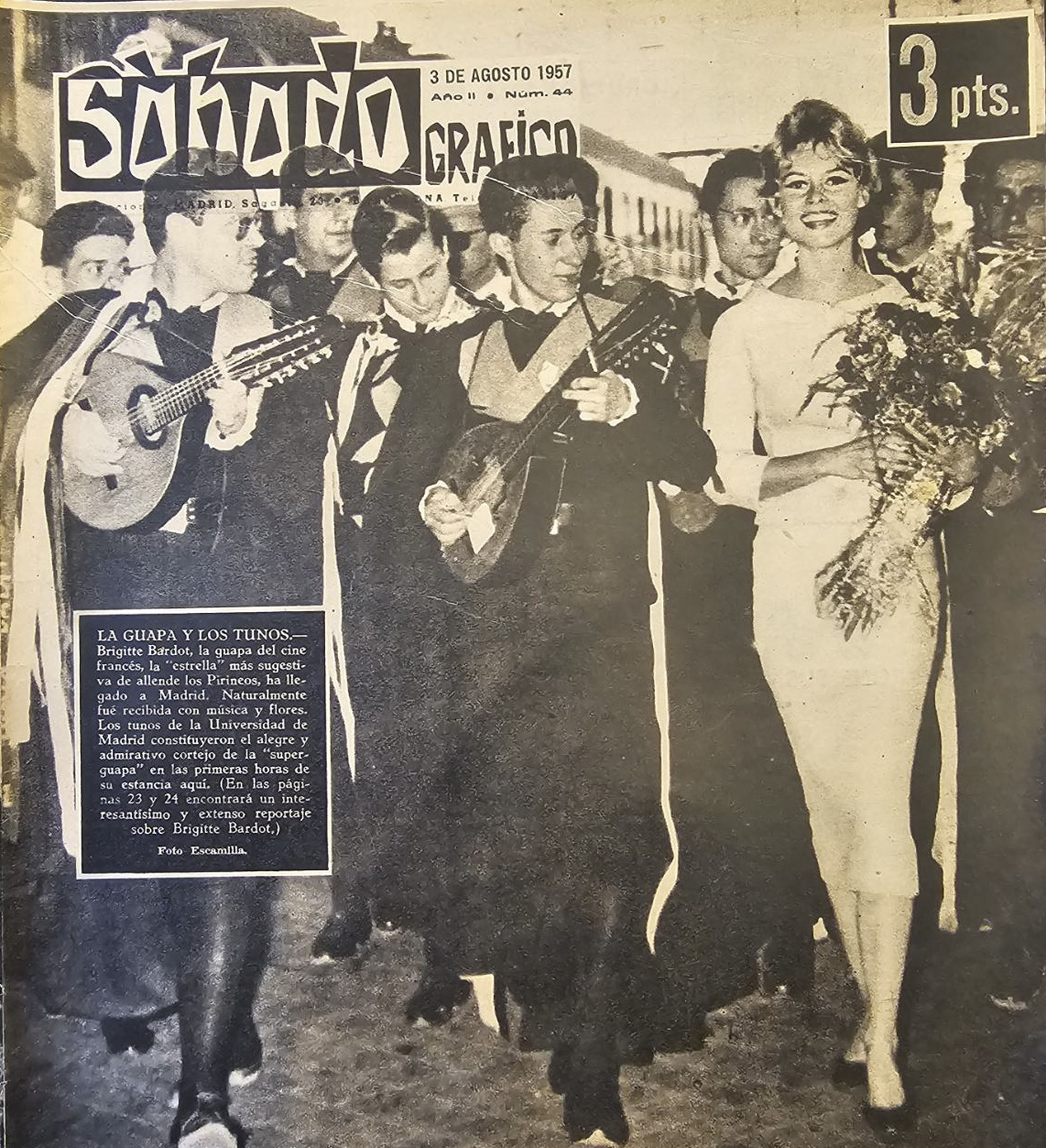 SABADO GRAFICO magazine side cover Issue 44 3 August 1957