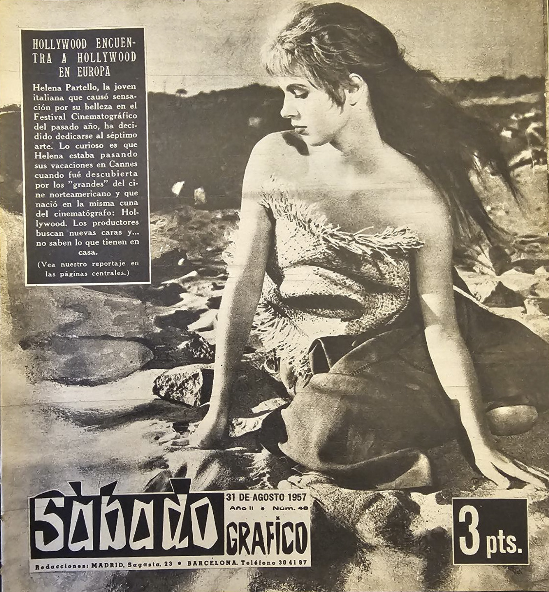 SABADO GRAFICO magazine side cover Issue 48 31 August 1957