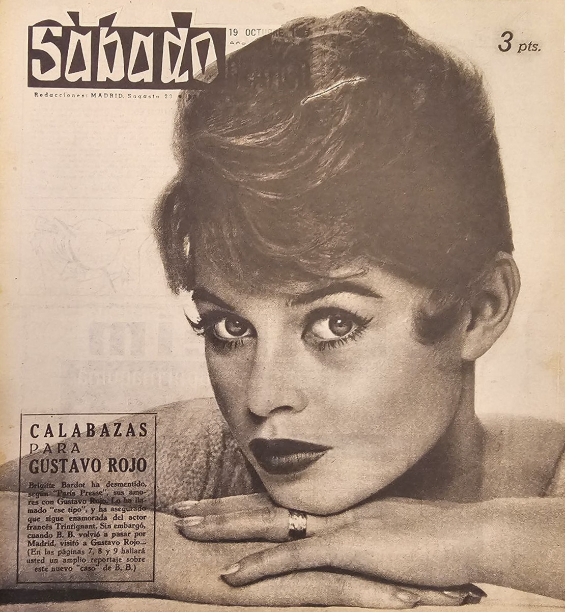 SABADO GRAFICO magazine side cover Issue 55 19 October 1957