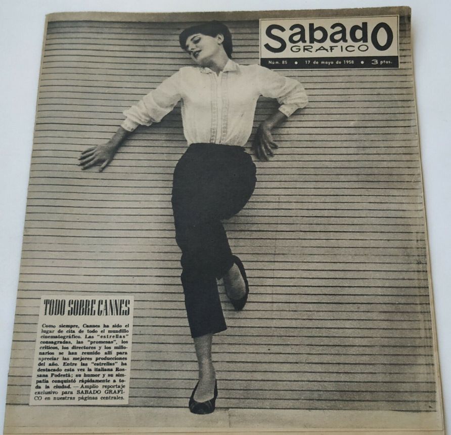 SABADO GRAFICO magazine side cover Issue 85 17 May 1958