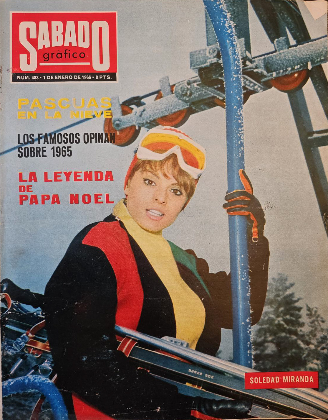 SABADO GRAFICO magazine side cover Issue 483 1 January 1966