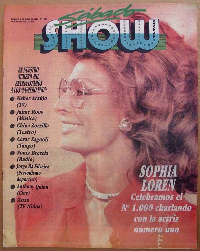 SABADO SHOW magazine side cover Issue 1000 6 June 1992