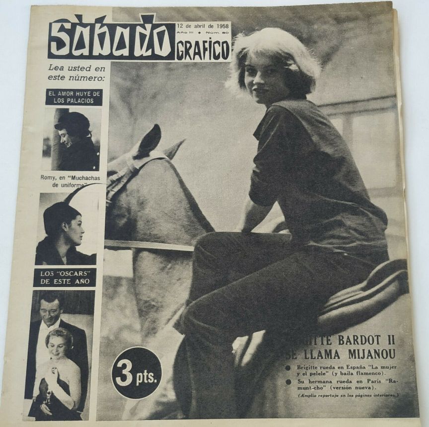SABADO GRAFICO magazine side cover 12 April 1958