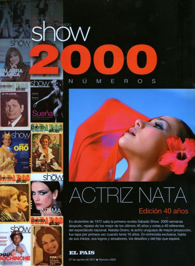 SABADO SHOW magazine side cover Issue 2000 27 August 2011