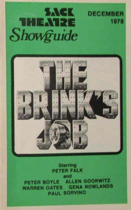 SACK THEATRE SHOWGUIDE magazine side cover December 1978