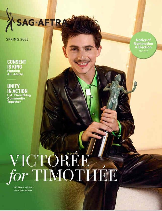 SCREEN ACTOR magazine side cover Spring 2025