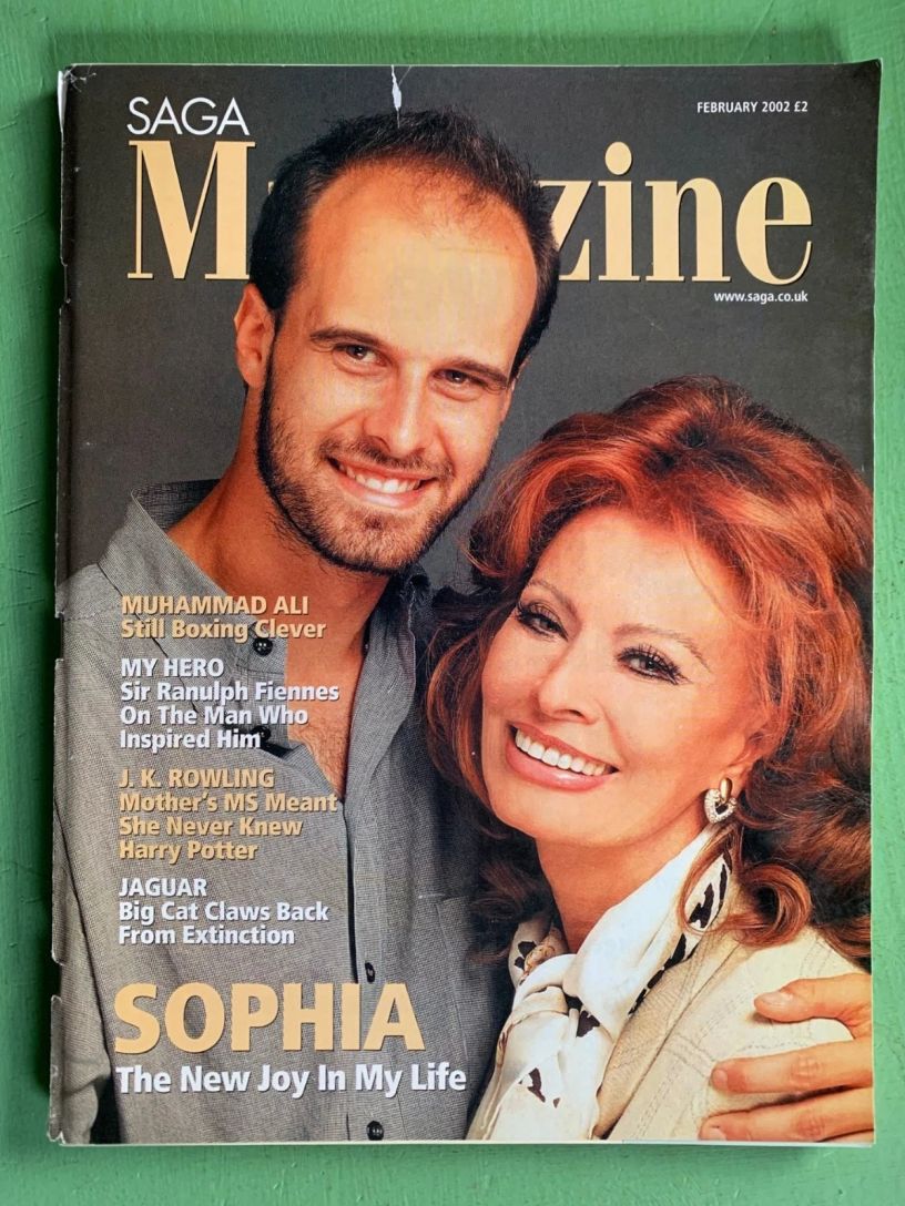 SAGA MAGAZINE magazine side cover  February 2002