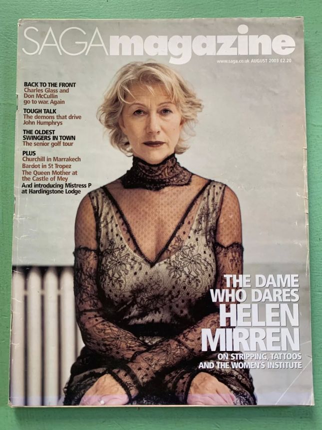 SAGA MAGAZINE magazine side cover  August 2003