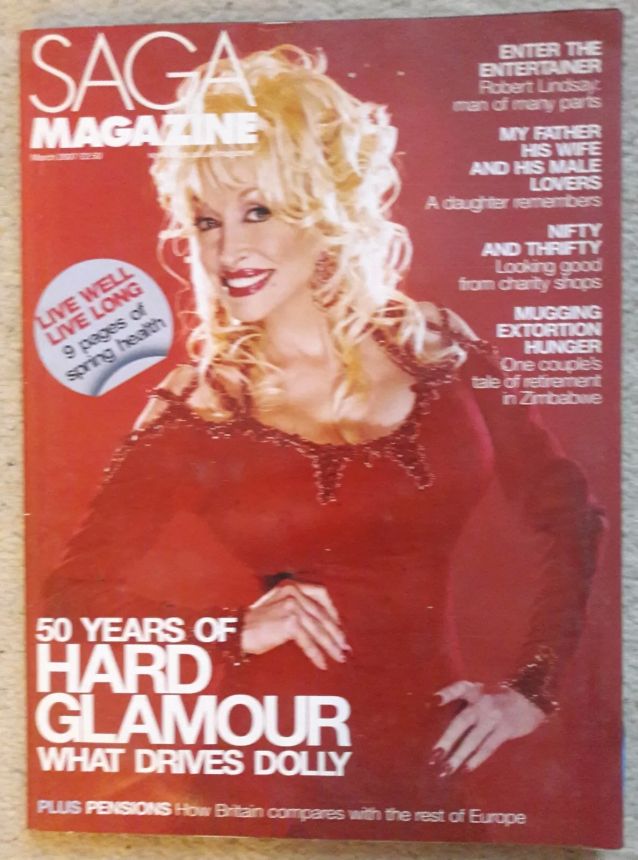 SAGA MAGAZINE magazine side cover  March 2007