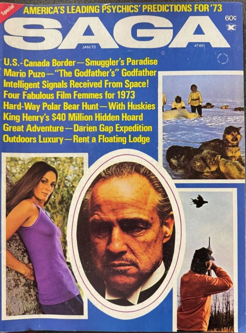 SAGA USA magazine side cover  January 1973