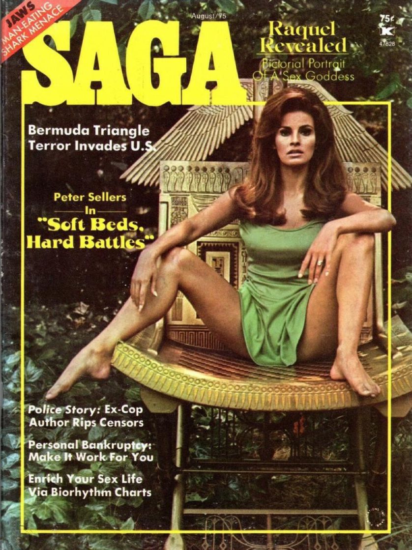 SAGA USA magazine side cover  August 1975