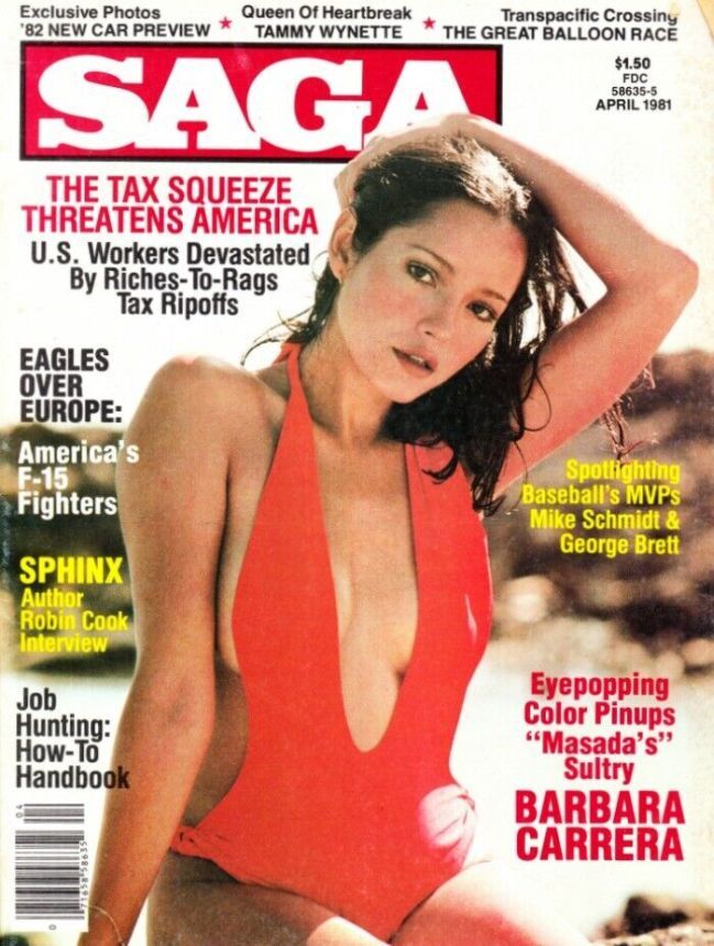 SAGA USA magazine side cover  April 1981