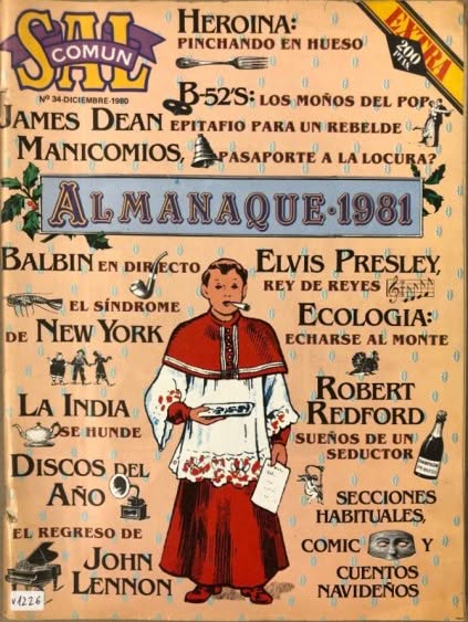 SAL COMUN magazine side cover Issue 34  December 1980