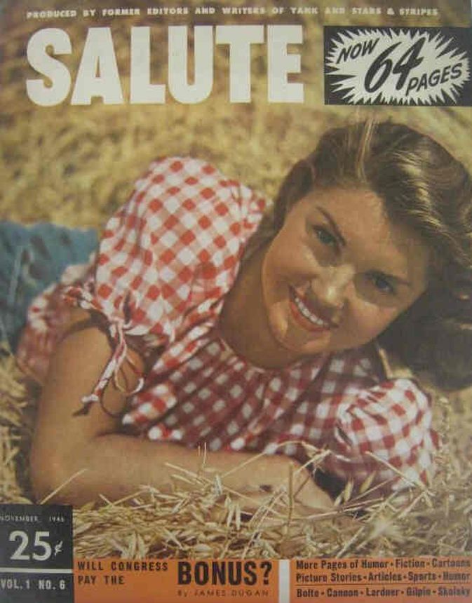 SALUTE magazine side cover  November 1946