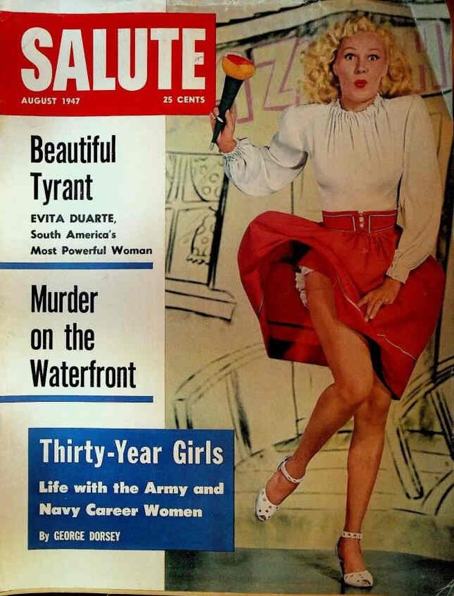 SALUTE magazine side cover  August 1947