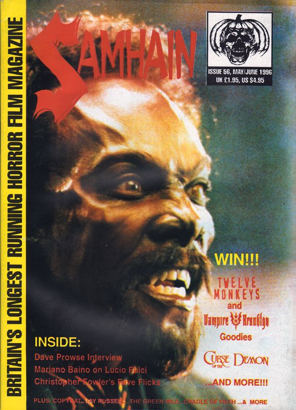SAMHAIN magazine side cover Issue 56 May/June 1996