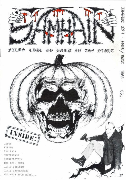 SAMHAIN magazine side cover Issue 1 November/December 1986