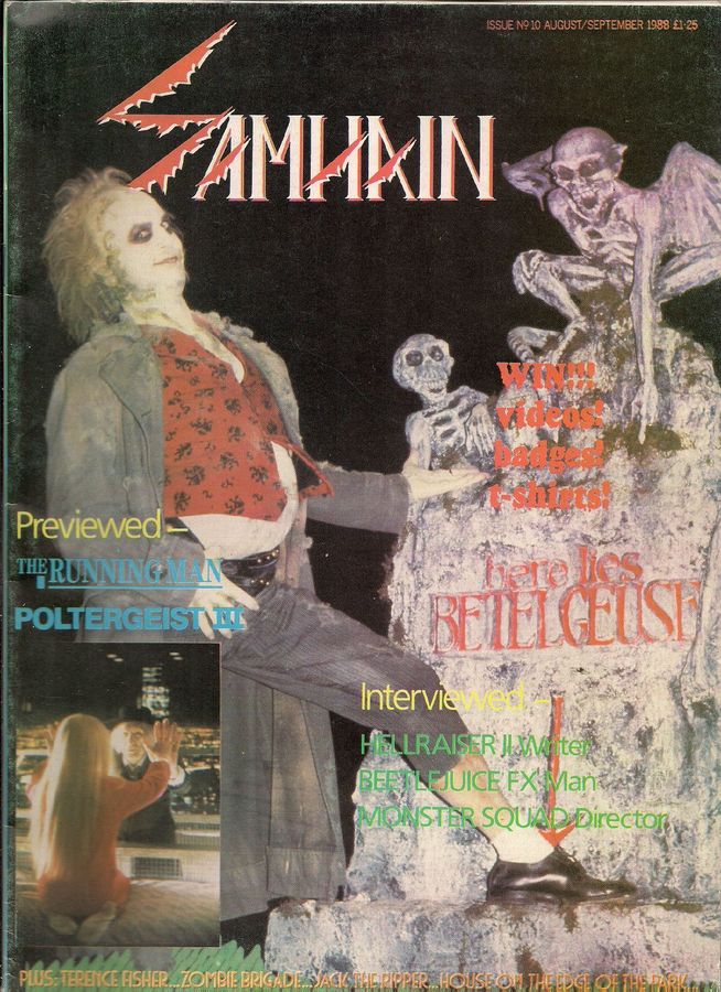 SAMHAIN magazine side cover Issue 10  1988